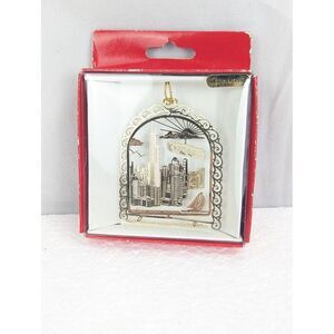 Chicago Christmas Ornament 24k Gold Flashed Brass Nation's Treasures‎ New